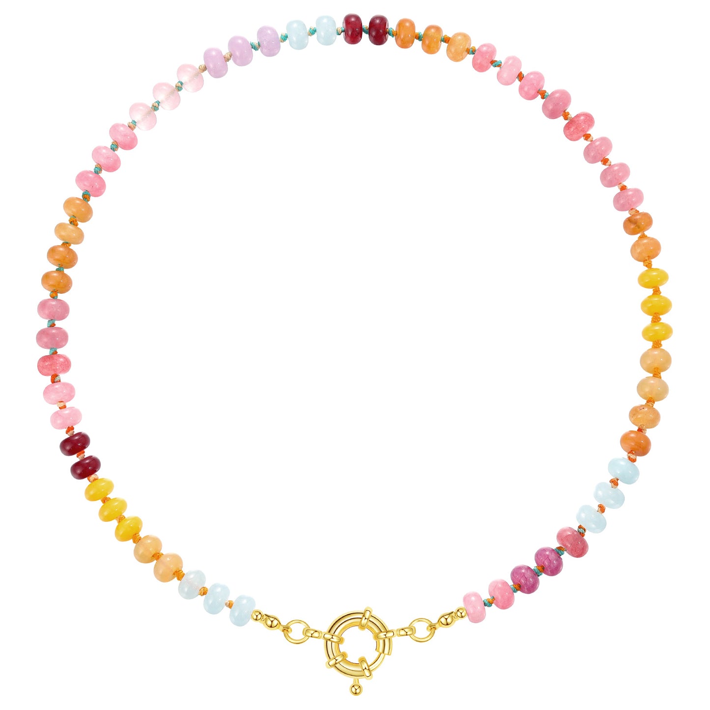 Colorful Beaded Necklace Boho Bead Choker