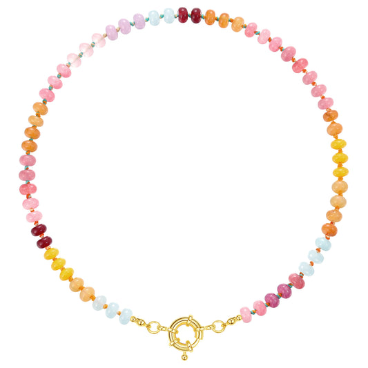 Colorful Beaded Necklace Boho Bead Choker