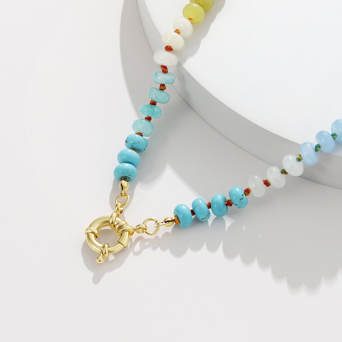 Colorful Beaded Necklace Boho Bead Choker