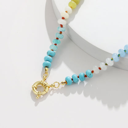 Colorful Beaded Necklace Boho Bead Choker