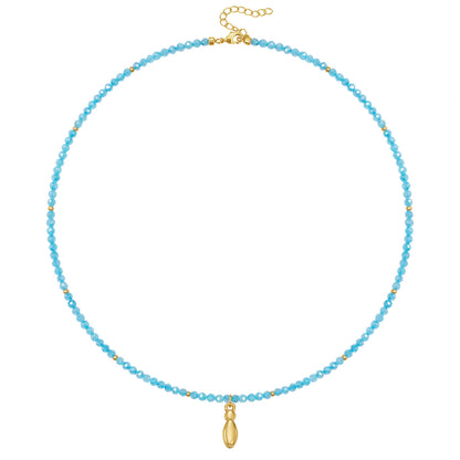 Beaded Bubble Letter Initial Pendant Necklace