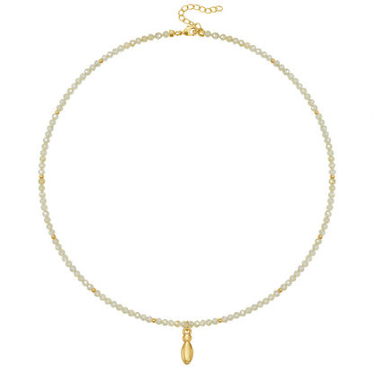 Beaded Bubble Letter Initial Pendant Necklace