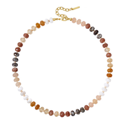 Colorful Beaded Boho Choker Natural Stone Necklaces