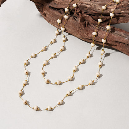14K Gold Plated Turquoise Beaded Boho Layered Choker