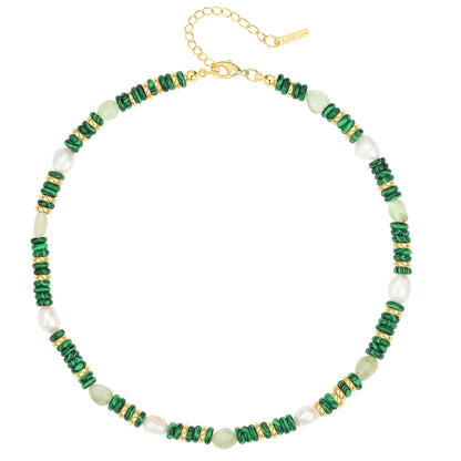 Natural Malachite Choker Necklace