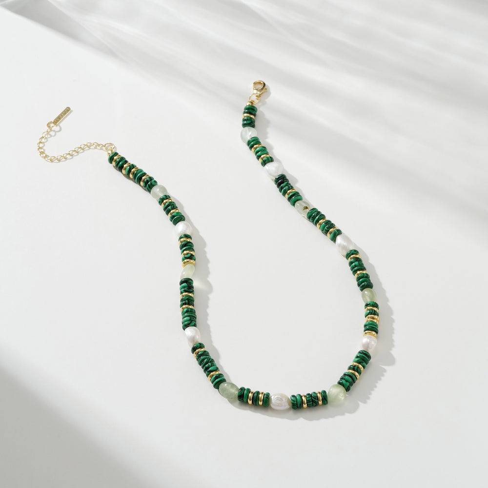 Natural Malachite Choker Necklace