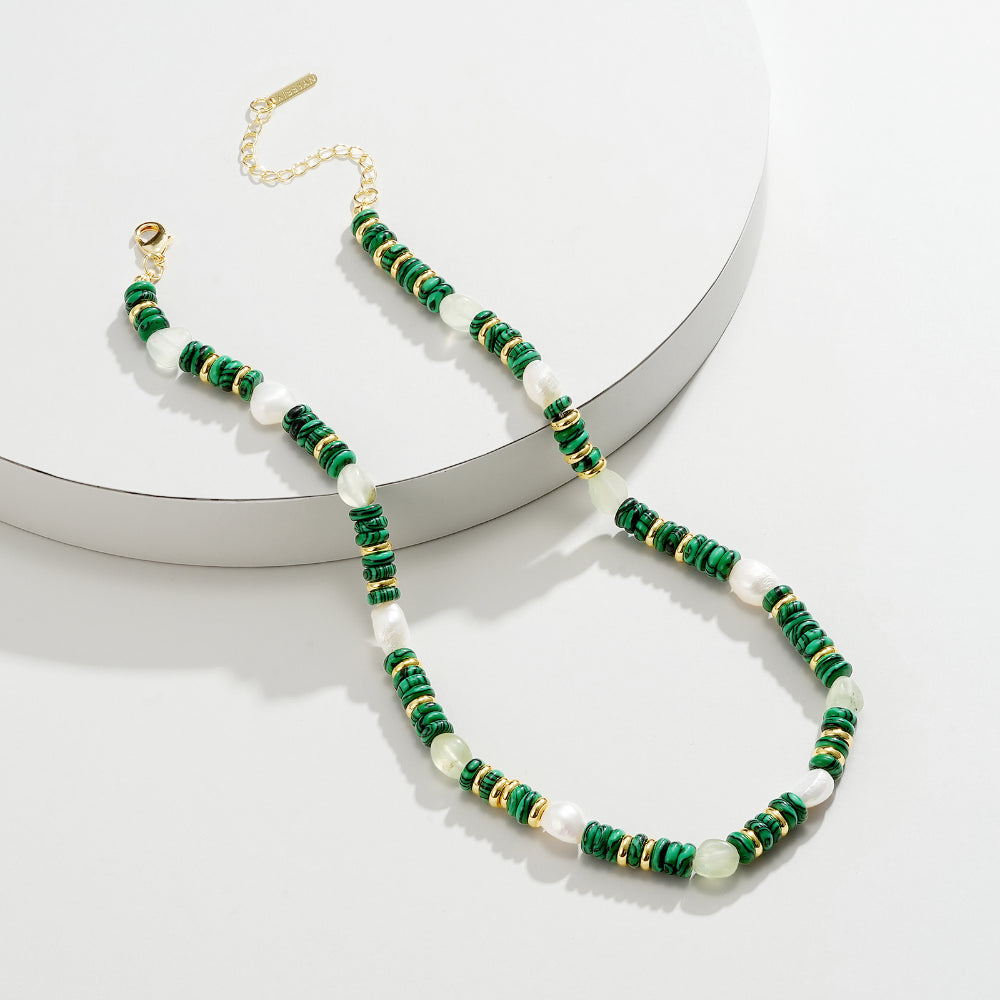 Natural Malachite Choker Necklace