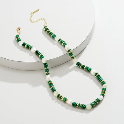 Natural Malachite Choker Necklace