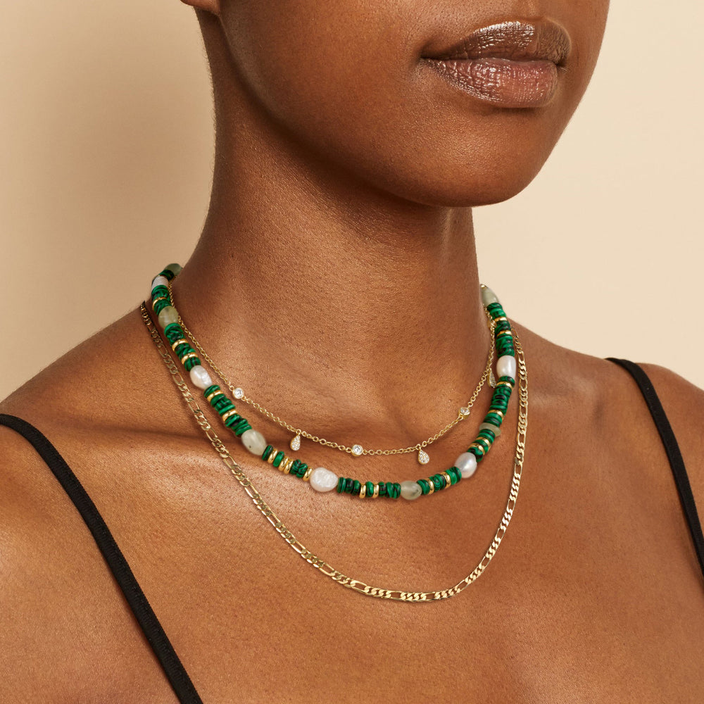 Natural Malachite Choker Necklace