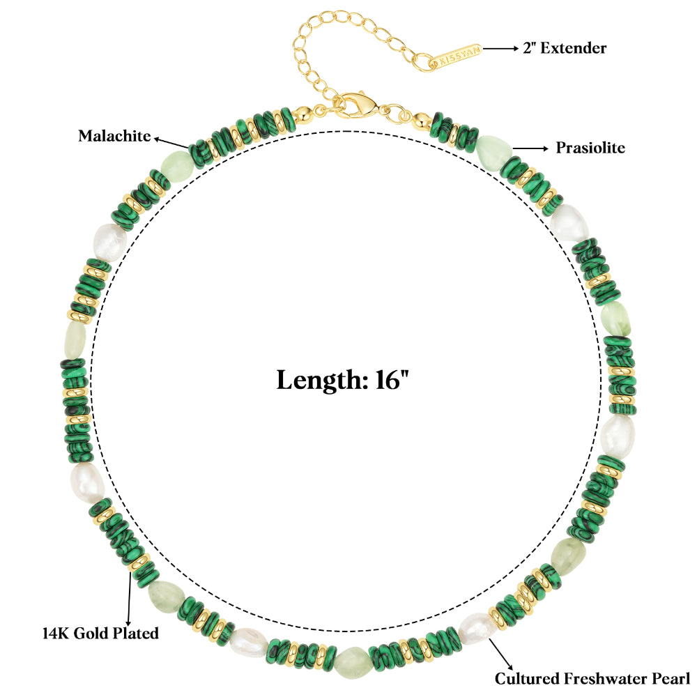 Natural Malachite Choker Necklace