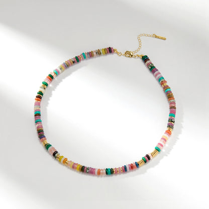 Boho Beaded Choker Necklace Freshwater Pearl Surfer Necklace
