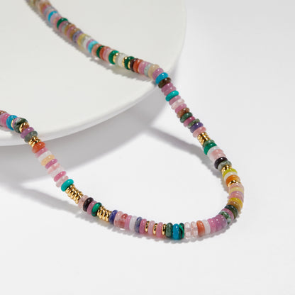 Boho Beaded Choker Necklace Freshwater Pearl Surfer Necklace