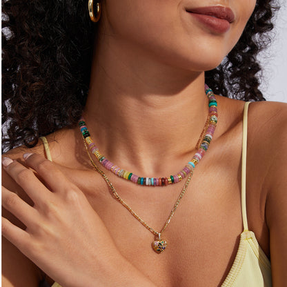 Boho Beaded Choker Necklace Freshwater Pearl Surfer Necklace