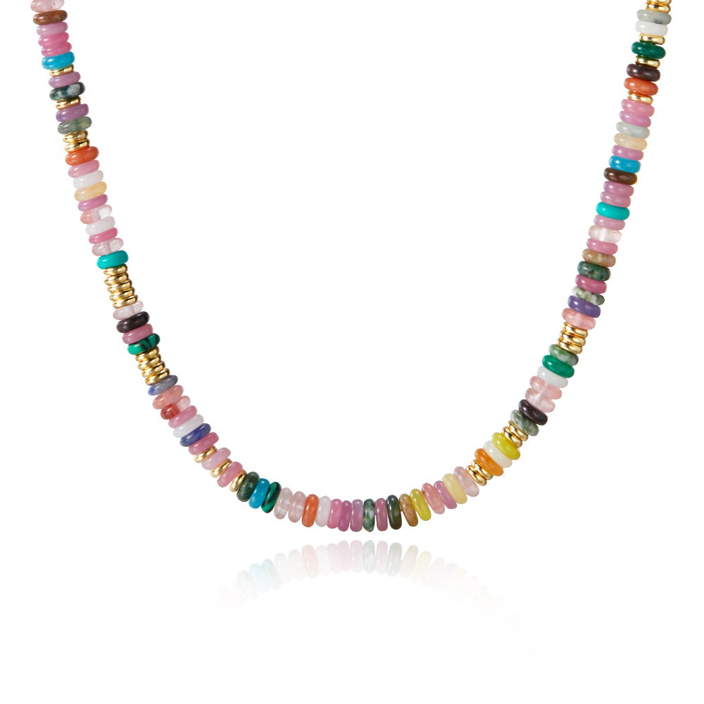 Boho Beaded Choker Necklace Freshwater Pearl Surfer Necklace