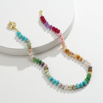 Colorful Boho Bead Choker Necklace