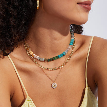 Colorful Boho Bead Choker Necklace
