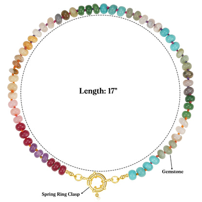 Colorful Boho Bead Choker Necklace