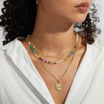 Colorful Boho Beaded Choker Natural Stone Necklace