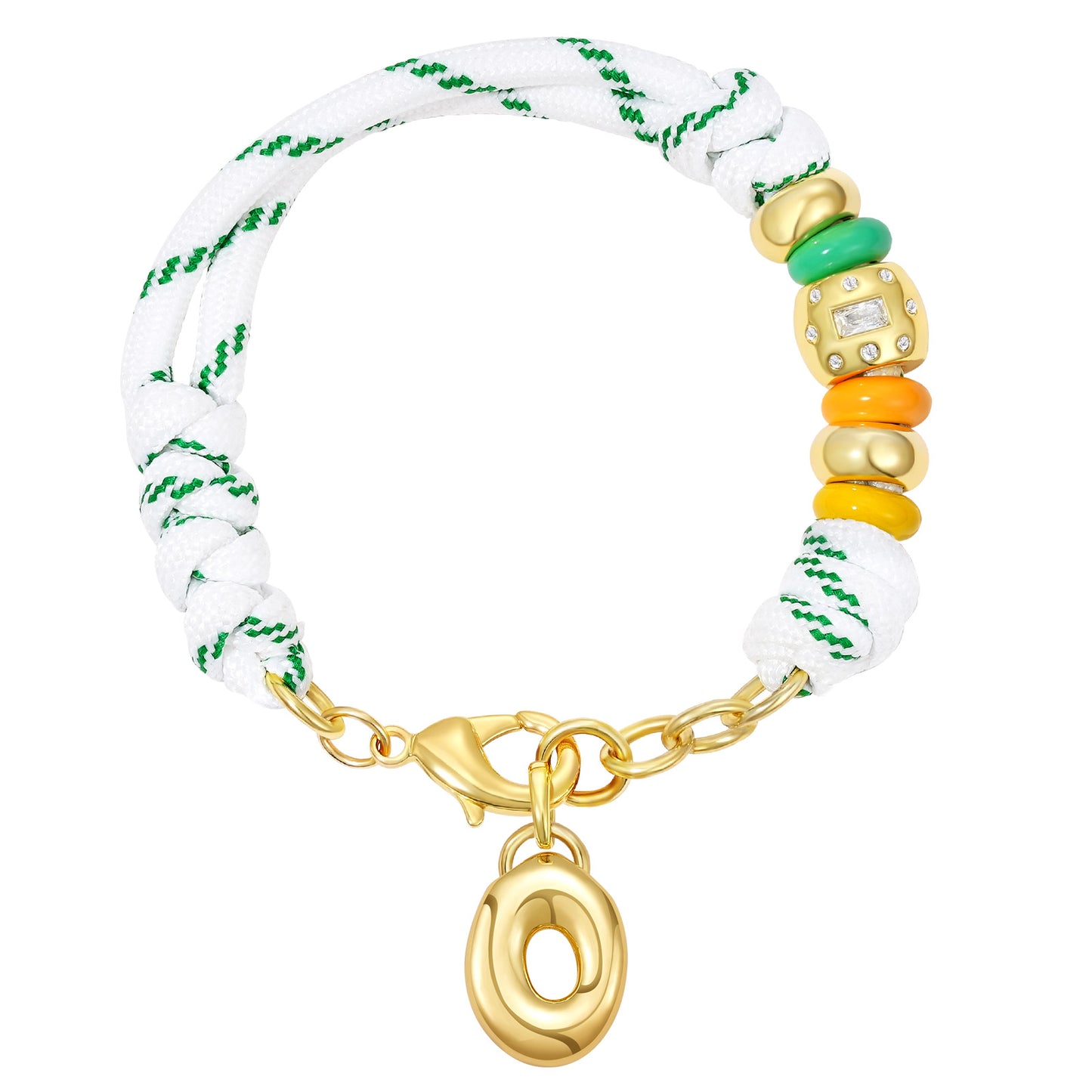 Initial Rope Bracelet with Removable Letter Charm