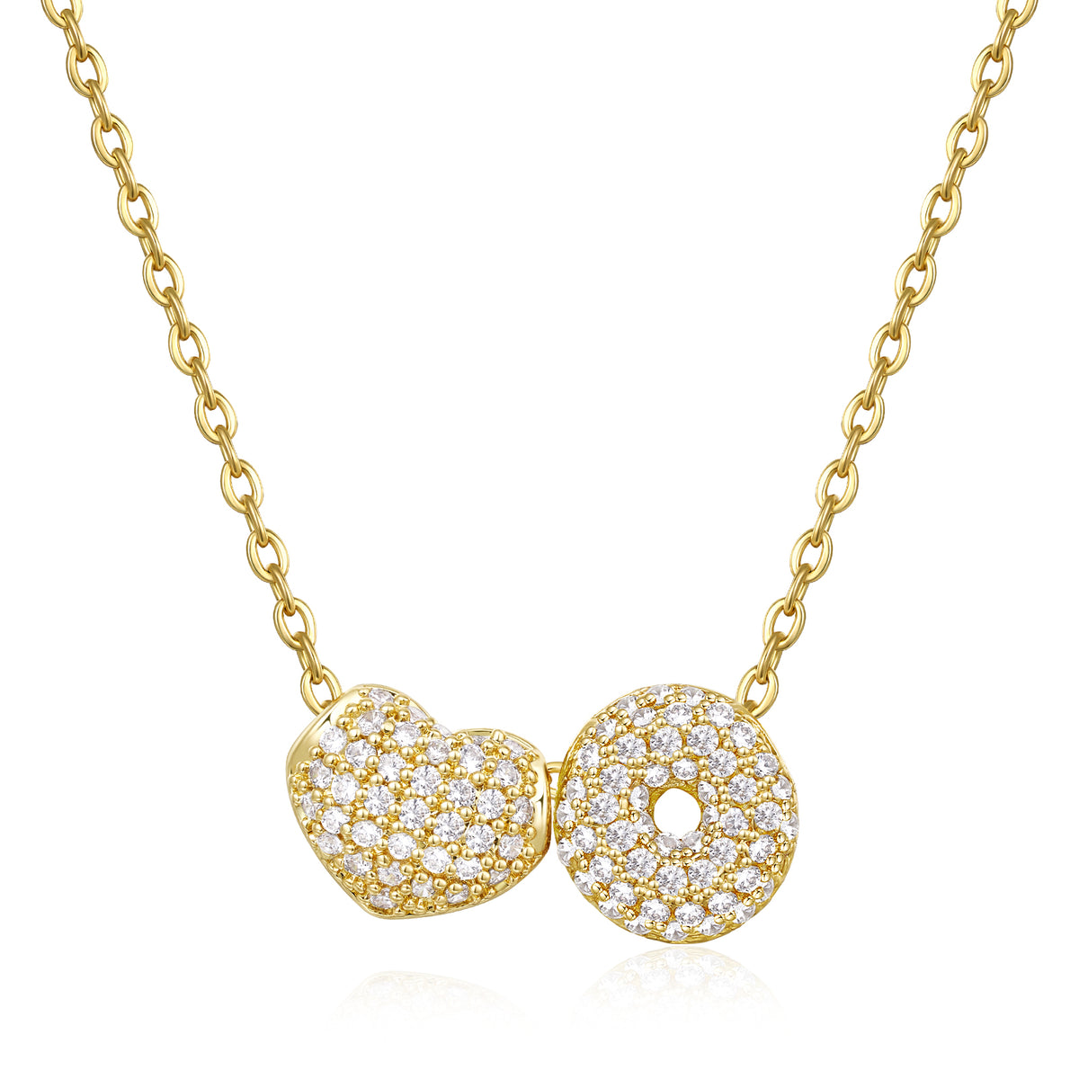 Bubble Heart Initial Necklaces