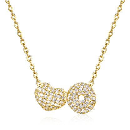 Bubble Heart Initial Necklaces