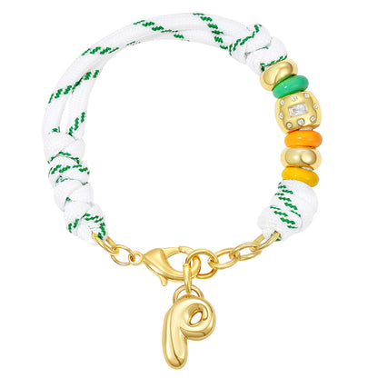 Initial Rope Bracelet with Removable Letter Charm