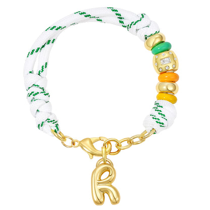 Initial Rope Bracelet with Removable Letter Charm