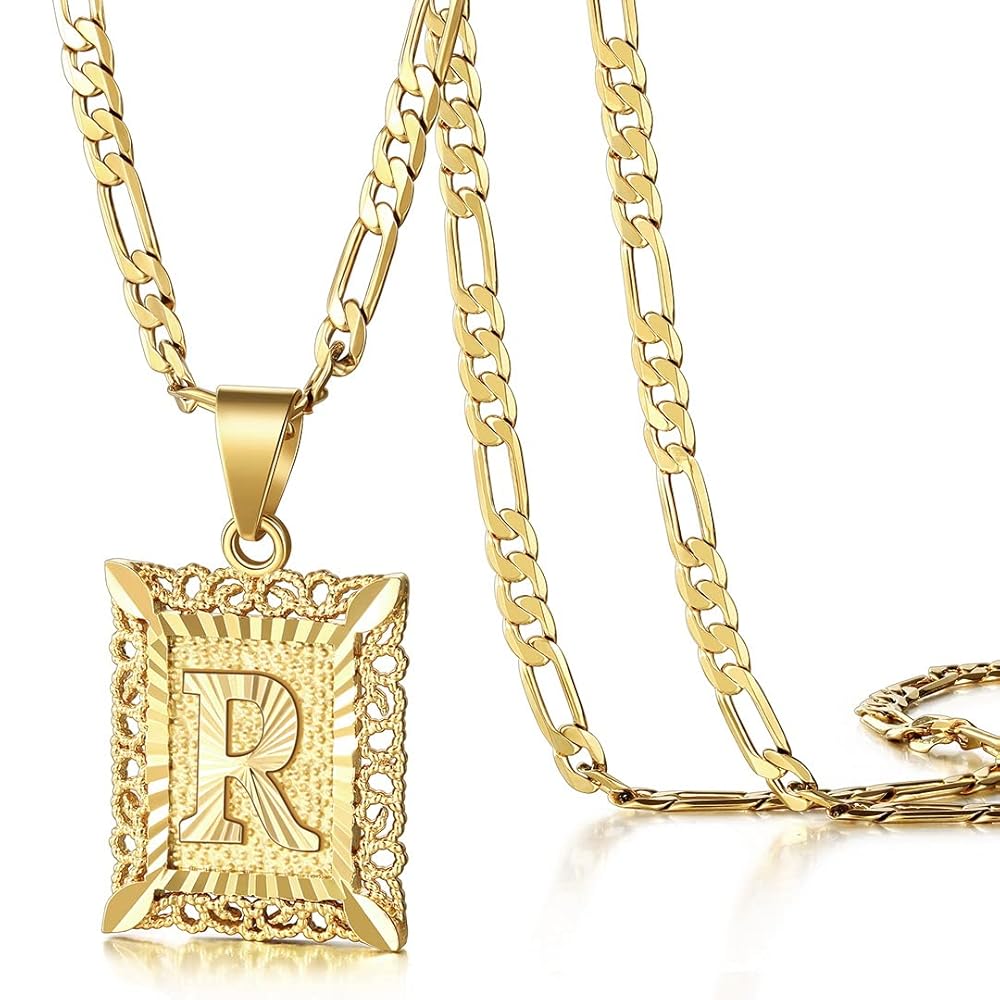 14K Gold Plated Initial Pendant Necklace
