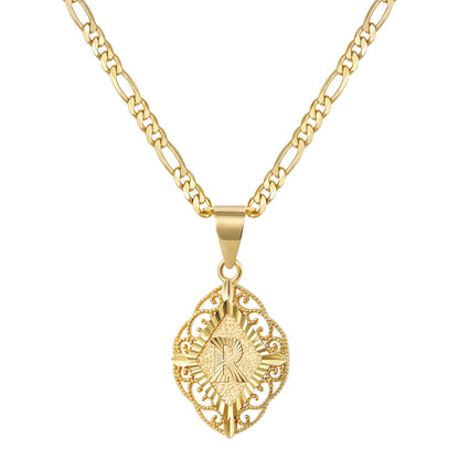 Diamond-Shaped Letter Initial Necklaces