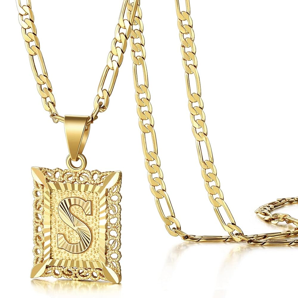14K Gold Plated Initial Pendant Necklace