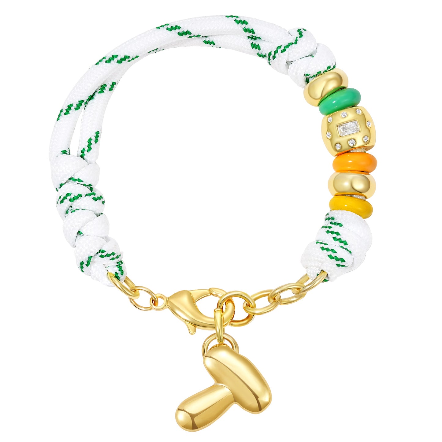 Initial Rope Bracelet with Removable Letter Charm