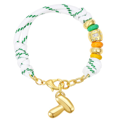 Initial Rope Bracelet with Removable Letter Charm