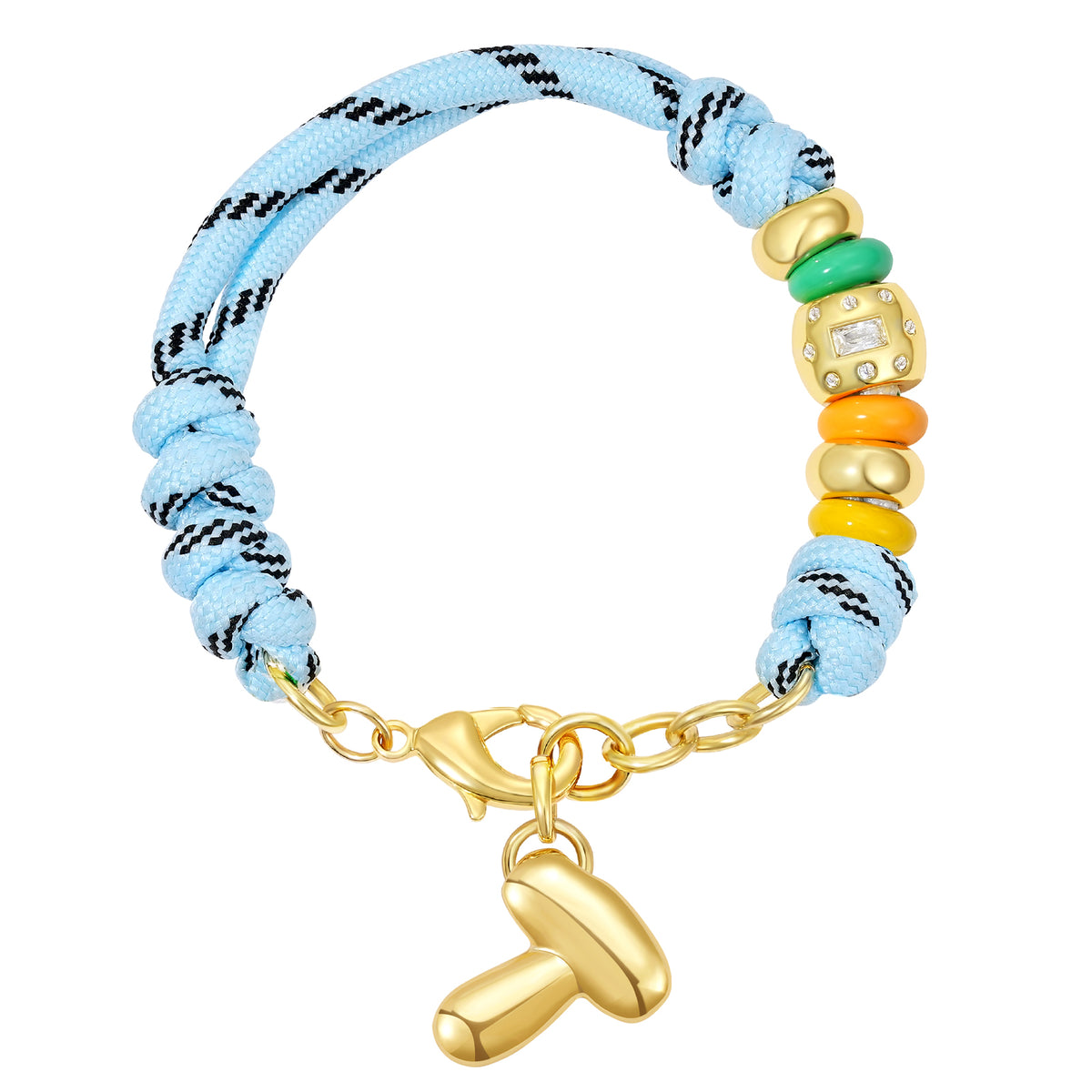 Initial Rope Bracelet with Removable Letter Charm