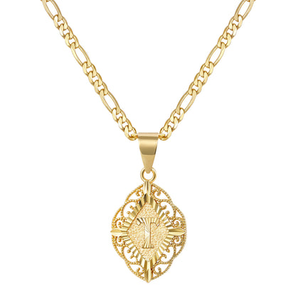 Diamond-Shaped Letter Initial Necklaces
