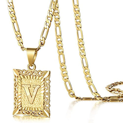 14K Gold Plated Initial Pendant Necklace