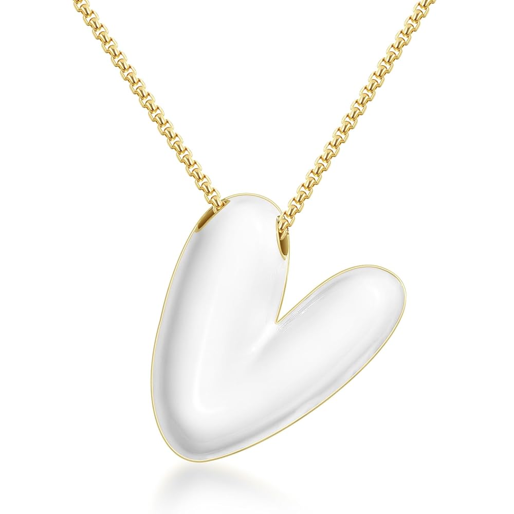 Bubble Letter Colorful Enamel Initial Necklace