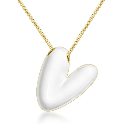 Bubble Letter Colorful Enamel Initial Necklace