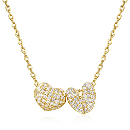 Bubble Heart Initial Necklaces