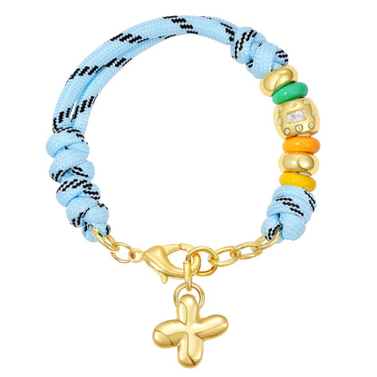 Initial Rope Bracelet with Removable Letter Charm