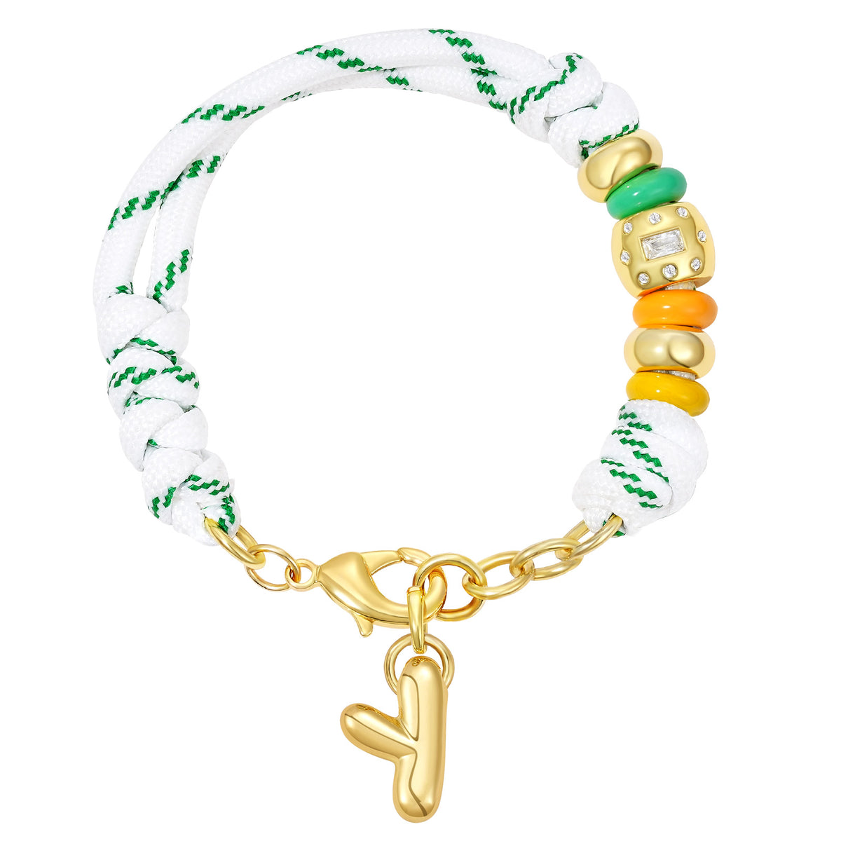 Initial Rope Bracelet with Removable Letter Charm