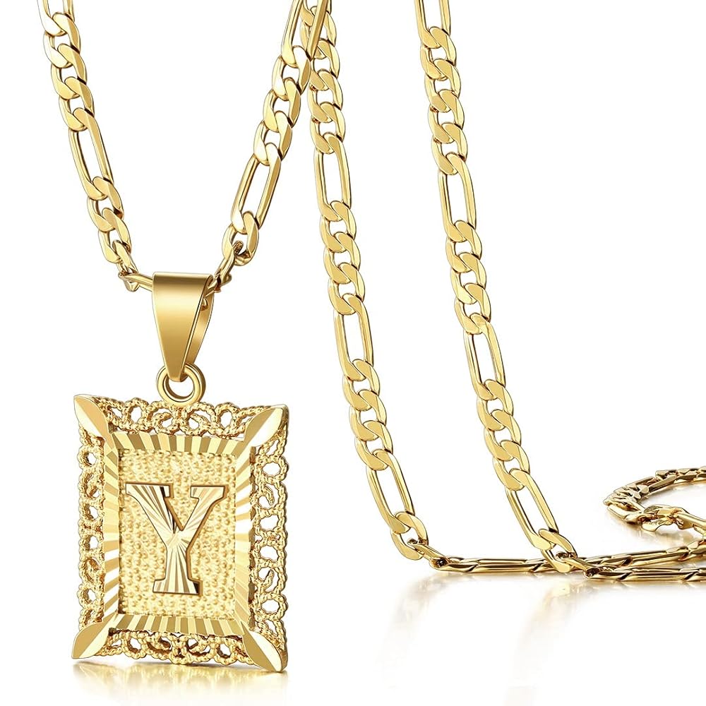 14K Gold Plated Initial Pendant Necklace