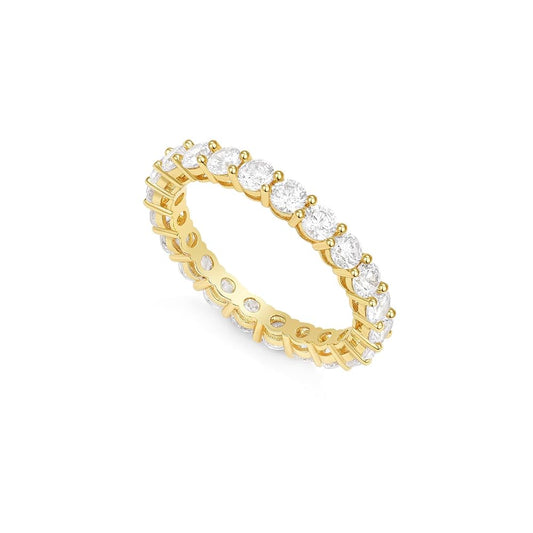 Gold Plated Pave CZ Band Ring