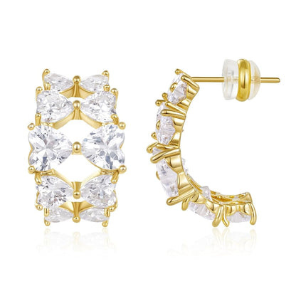 Gold Plated Chunky Hoop Earring