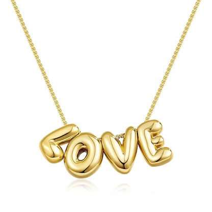 Bubble Charm Letter Mama Necklaces