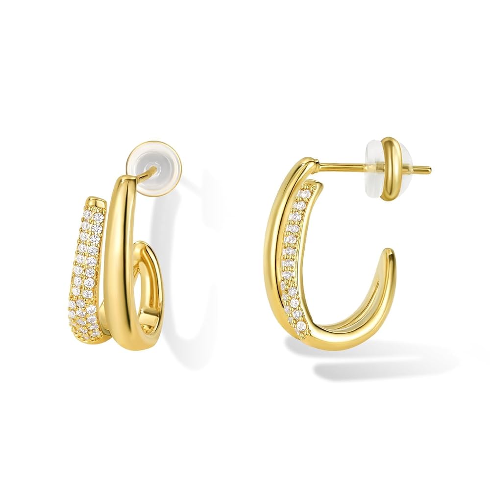 Gold Plated Chunky Hoop Earring