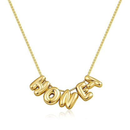 Bubble Charm Letter Mama Necklaces