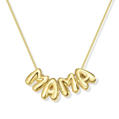 Bubble Charm Letter Mama Necklaces