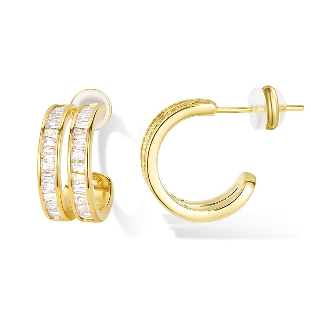 Gold Plated Chunky Hoop Earring