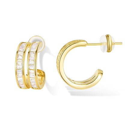 Gold Plated Chunky Hoop Earring