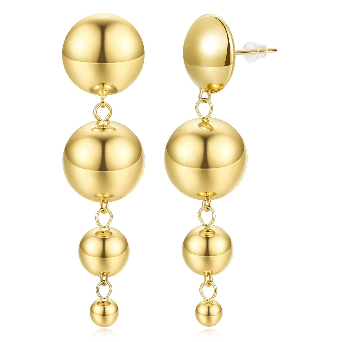 Gold Ball Earrings